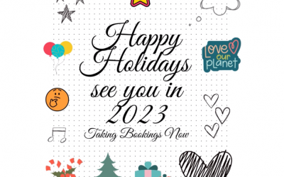 Happy holidays, see you in 2023, taking bookings now!